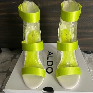 Aldo Neon Green Strappy Heels